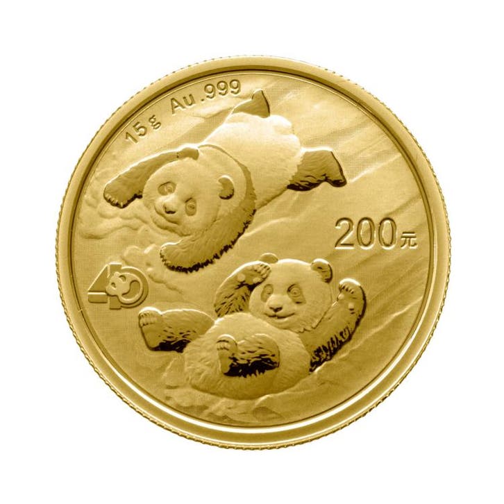 15 gram gouden munt Panda 2022, Timbres & Monnaies, Métaux nobles & Lingots