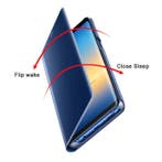 Huawei P20 Smart Spiegel Flip Case Cover Hoesje Blauw, Verzenden