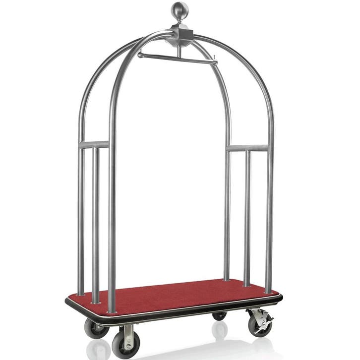 Bagagetrolley | UNITY | RVS | Rood | Wielen (Geremd) |, Articles professionnels, Horeca | Équipement de cuisine, Envoi