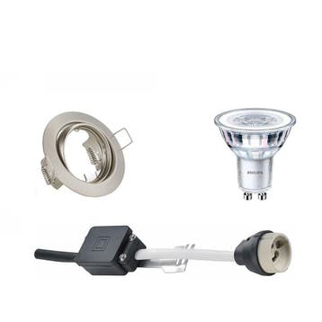 Dimbare 3W LED Spot Set - Ronde Kantelbare Inbouwspot GU10 M, Verzenden, Nieuw