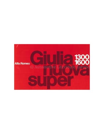 1974 ALFA ROMEO GIULIA NUOVA SUPER BROCHURE FRANS