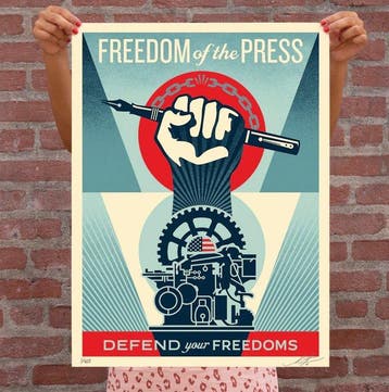 Shepard Fairey (OBEY) (1970) - DEFEND YOUR FREEDOMS ART