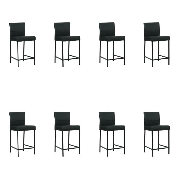 Set van 8 Leren barkrukken Bright laag - Hermes Nero, Huis en Inrichting, Barkrukken, Nieuw, 1 kruk, Leer, 90 cm of meer, Ophalen of Verzenden