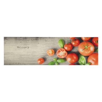 vidaXL Keukenmat wasbaar tomatenprint 45x150 cm fluweel, Verzenden, Nieuw