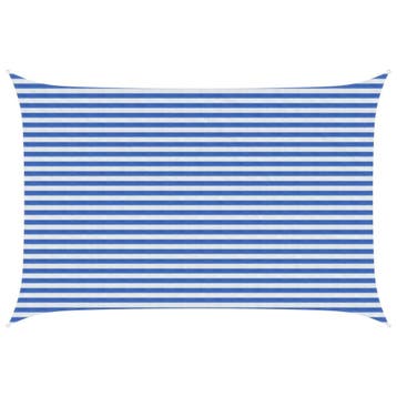 vidaXL Zonneschaduwzeil 3 x 5 m HDPE Rechthoekig Blauw en, Verzenden, Nieuw