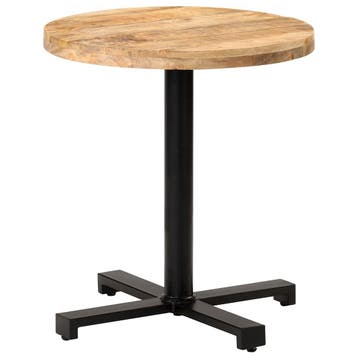 vidaXL Bistrotafel rond Ø70x75 cm ruw mangohout, Verzenden
