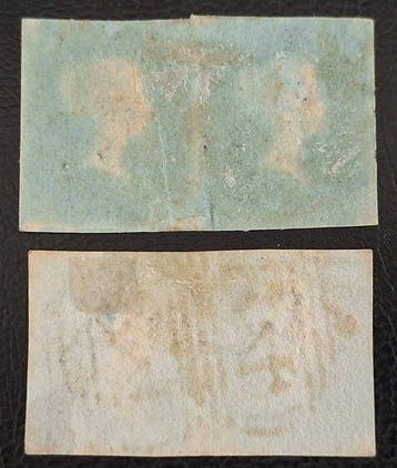 Groot-Brittannië 1841 - QUEEN VICTORIA. PAIRS in Blue Sg, Postzegels en Munten, Gestempeld