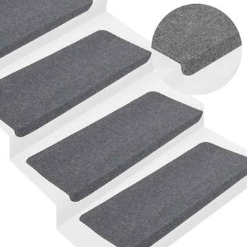 vidaXL Trapmatten zelfklevend 30 st 65x24,5x3,5 cm grijs, Bricolage & Construction, Verzenden