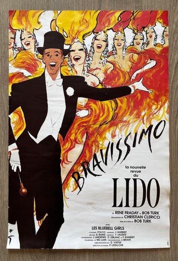 René Gruau - Bravissimo – Lido Parigi – Manifesto Cabaret –