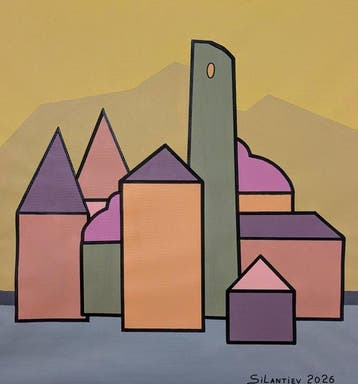 Stanislav Silantiev - Medieval city NO RESERVE XL