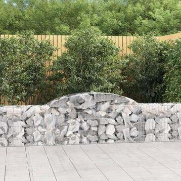 vidaXL Schanskorf gewelfd 300x30x60/80 cm gegalvaniseerd, Verzenden
