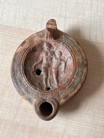 Oud-Romeins, Keizerrijk Terracotta Romeinse olielamp met