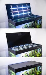 Aquatank 82x40x50cm aquarium met lichtkap + meubel zwart, Ophalen of Verzenden, Nieuw, Leeg aquarium