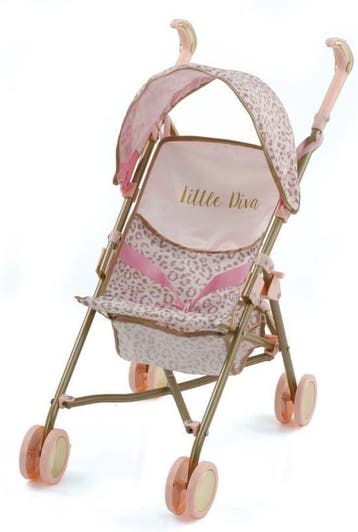 Hauck Poppenbuggy Little Diva - Panterprint/goud, Verzenden, Zo goed als nieuw