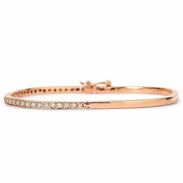 Armband - 14 karaat Roségoud - 0.50ct. tw. Diamant, Nieuw