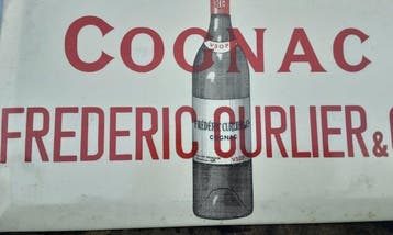 COGNAC FREDERIC CURLIER & CIE - Reclamebord - glascoide