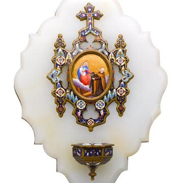 Bénitier - 1910-1920 - Esmalte champlevé
