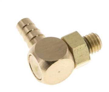 Raccord coude en laiton 4 mm & M5 pour tuyau avec filetage, Verzenden, Nieuw