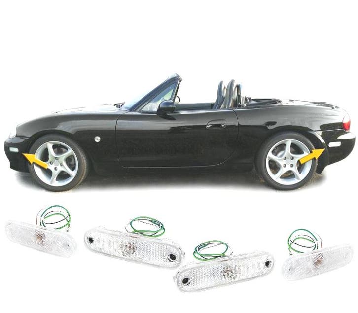 CLIGNOTANTS LATÉRAUX POUR MAZDA MX5 89-05 BLANC, Auto-onderdelen, Verlichting, Verzenden
