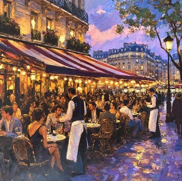 Néo Pablo - Paris Glows at Twilight - Unique work