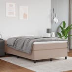 vidaXL Boxspring bed kunstleer cappuccinokleurig 120x200 cm, Huis en Inrichting, Verzenden, Nieuw