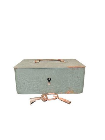 Alfa – Steel Cash Box With 2 Keys - Coffre-fort - Acier, Antiquités & Art