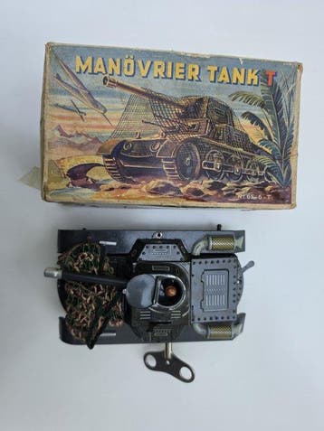 Gescha - Jouet en étain - Manövrier Tank no. 65 6-T oud, Antiek en Kunst
