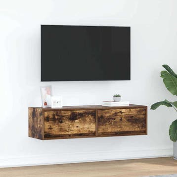 vidaXL TV Kast 100 x 31 x 25,5 cm Gerookt eiken Bewerkt hout, Verzenden, Nieuw