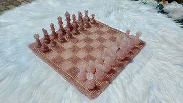 Schaakspel - ORIGINAL LELU schaakset 100% Donkerroos