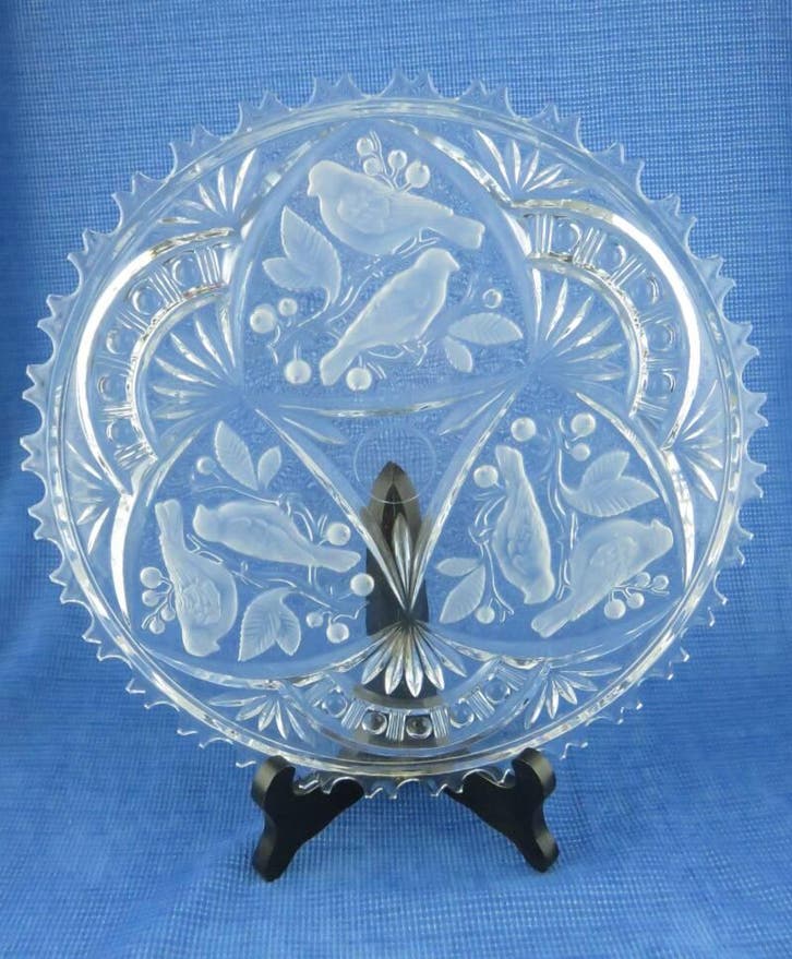 Glazen taartschaal met schulprand, Antiek en Kunst, Antiek | Glaswerk en Kristal, Verzenden