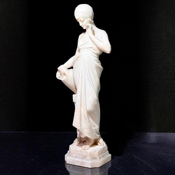 Guglielmo Pugi (1850-1915) - Beeld, Statua giovane fanciulla, Antiquités & Art, Antiquités | Céramique & Poterie