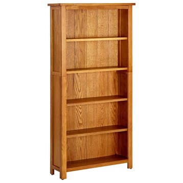 vidaXL Boekenkast met 5 schappen 70x22x140 cm massief, Verzenden, Nieuw