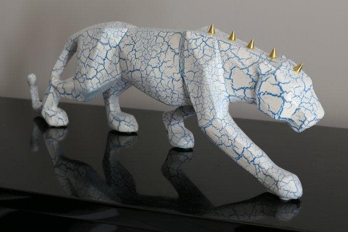 RichART - Panthagon version blanc / bleu crackle, Antiquités & Art, Art | Objets design
