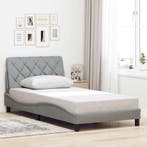 vidaXL Bedframe zonder matras 100x200 cm stof lichtgrijs, Verzenden, Nieuw
