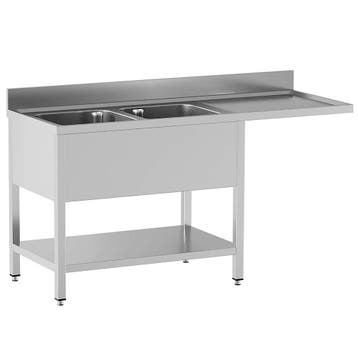 Spoeltafel | STANDARD LINE EVO | RVS | 2 Spoelbakken, Verzenden, Nieuw in verpakking