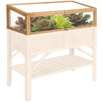 Houten kweekbak voor hoge plantenbak 115x53x34cm - bruin, Verzenden, Nieuw