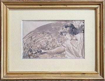 Salvatore Postiglione (1861-1906) - Donna con Fiori