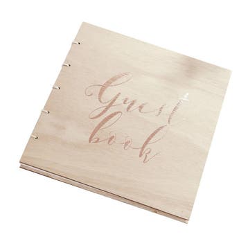 Gastenboek Hout 22cm, Verzenden, Nieuw