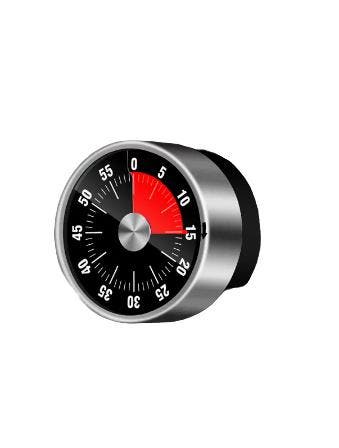 Kookwekker Analoog - Zwart Rond - Timer Mechanisch, Verzenden