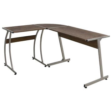 vidaXL Hoekbureau bewerkt hout bruin, Verzenden