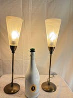 Postverlichting Staphorst - Tafellamp (2) - Messing, Glas,