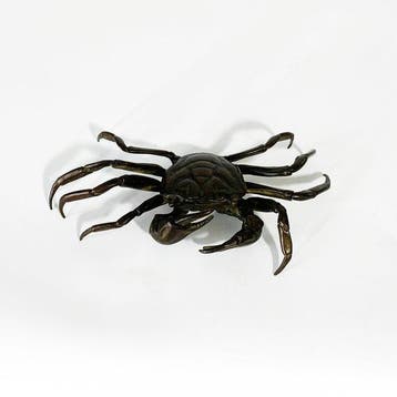 Crab Jizai Okimono () - Sculpture Bronze - Japon (Sans