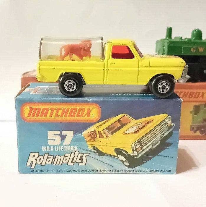 Matchbox 1:64 - Modelauto (3) - Ford Wild Life Truck (57), Hobby & Loisirs créatifs, Voitures miniatures | 1:5 à 1:12