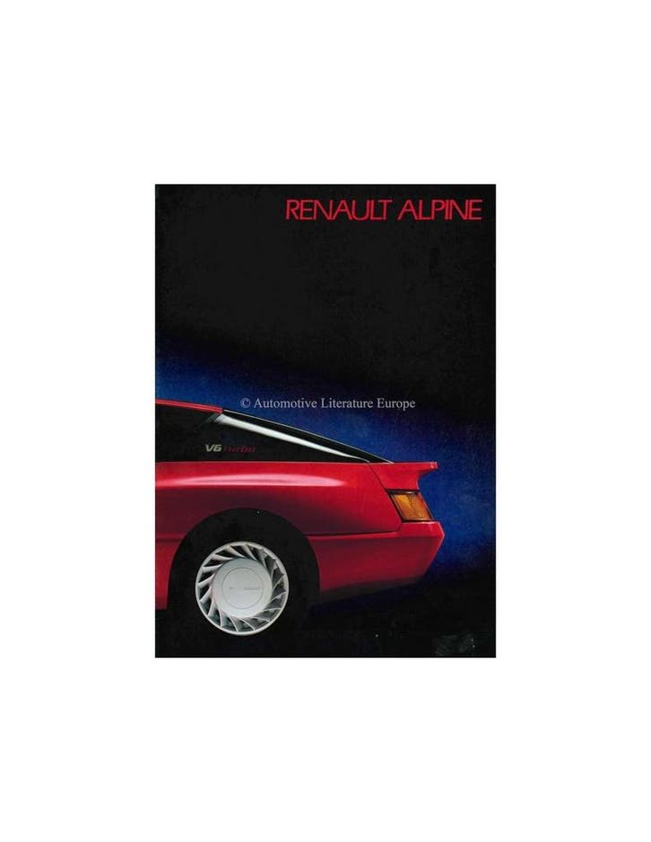 1985 ALPINE GT V6 BROCHURE NEDERLANDS, Livres, Autos | Brochures & Magazines