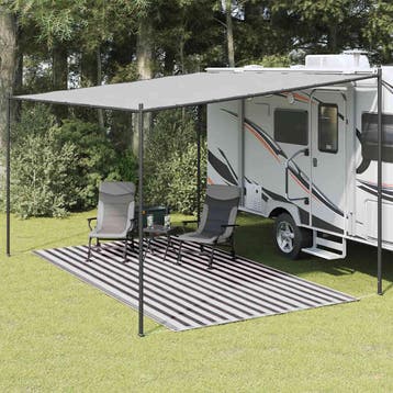 vidaXL Tenttapijt 250x400 cm antraciet en wit, Verzenden, Nieuw