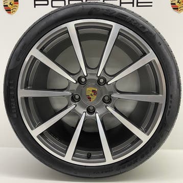 Porsche 991.2 4S ORIGINELE 20 Classic II met banden 8MM, Ophalen, Gebruikt, Banden en Velgen, Personenwagen