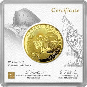 1 Troy Ounce - Goud .999 - 2026 Goldmünze Arche Noah -