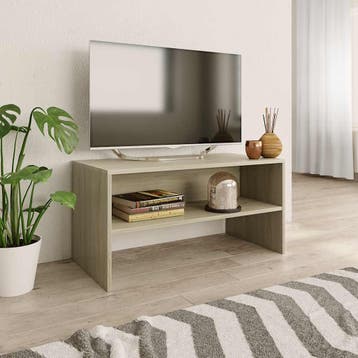 vidaXL Tv-meubel 80x40x40 cm bewerkt hout sonoma, Huis en Inrichting, Verzenden, Nieuw
