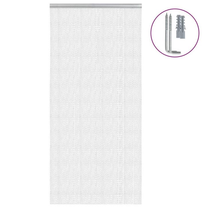 vidaXL Vliegengordijn kettingen 100x200 cm aluminium, Doe-het-zelf en Bouw, Deuren en Vliegenramen, Nieuw, Verzenden