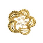 Gouden broche met parel, Bijoux, Sacs & Beauté, Broches, Ophalen of Verzenden